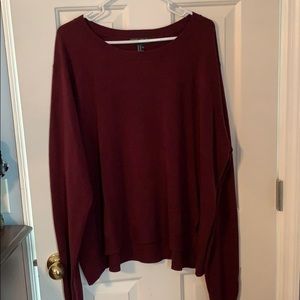 3X Forever 21+ maroon sweater